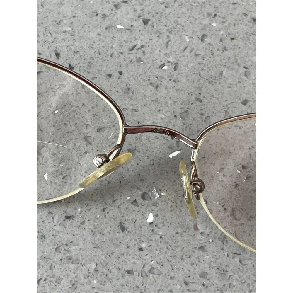 Luxottica LU 2257 T126 Eyeglasses Frames ONLY Brown half rim 53-18-135 Italy
